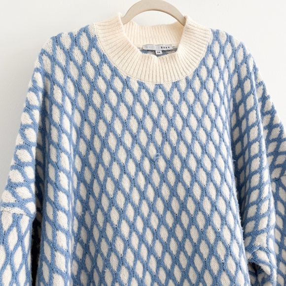 Baltic Born Hendrix Diamond Blue Knit Sweater - Picture 5 of 9